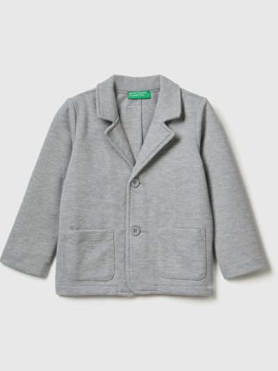 Benetton Sweat Pockets Blazer Kinderen Lichtgrijs | BE362780