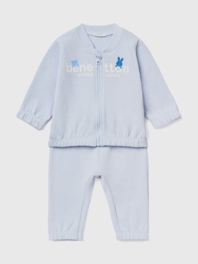 Benetton Sweat Sports Dungarees Kinderen Blauw | BE761955