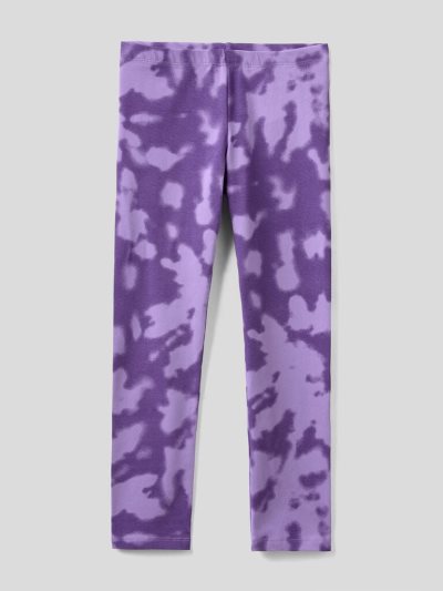 Benetton Tie-dye Stretch Katoenen Leggings Kinderen Violet | BE006880