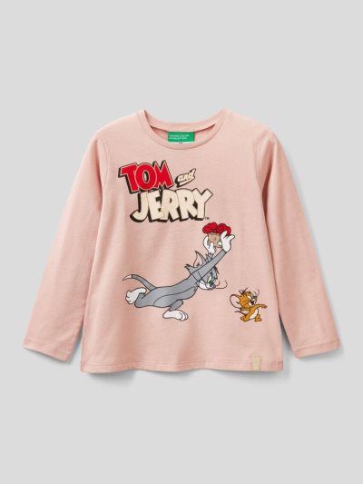 Benetton Tom & Jerry Christmas Long Sleeve T-shirts Kinderen Roze | BE926283