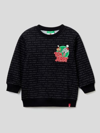 Benetton Tom & Jerry Christmas Sweatshirt Kinderen Zwart | BE281628