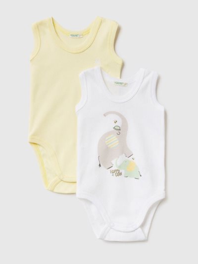 Benetton Two Organic Katoenen Printed Bodysuits Kinderen Multi-color | BE908062