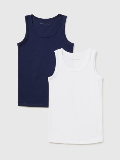 Benetton Two Stretch Katoenen Tanktop Kinderen Donkerblauw | BE047940