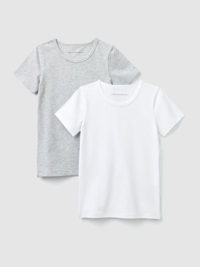 Benetton Twos Stretch Katoenen T-shirts Kinderen Lichtgrijs | BE722129