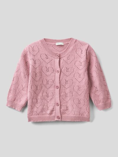 Benetton Viscose Blend Cardigan Kinderen Roze | BE039703