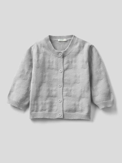 Benetton Viscose Blend Cardigan Kinderen Grijs | BE798331