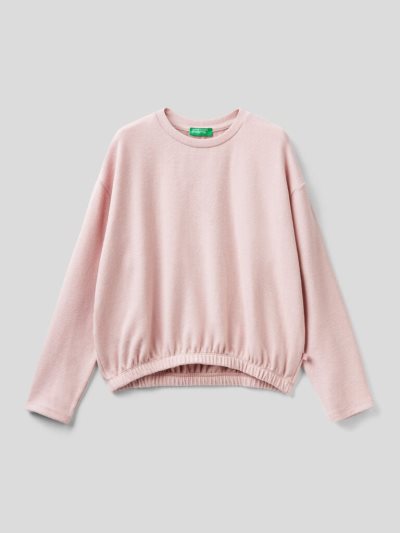 Benetton Viscose Blend Long Sleeve T-shirts Kinderen Roze | BE173572