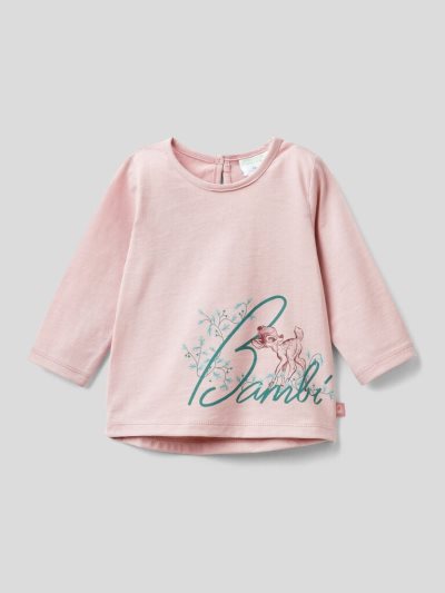 Benetton Warm Bambi Print T-shirts Kinderen Roze | BE104850