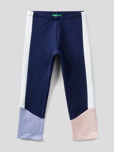 Benetton Warm Color Block Leggings Kinderen Donkerblauw | BE757321