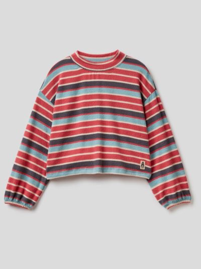 Benetton Warm Gestreept Long Sleeve T-shirts Kinderen Rood | BE205087