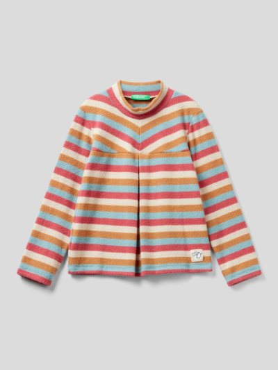 Benetton Warm Gestreept Long Sleeve T-shirts Kinderen Multi-color | BE218751