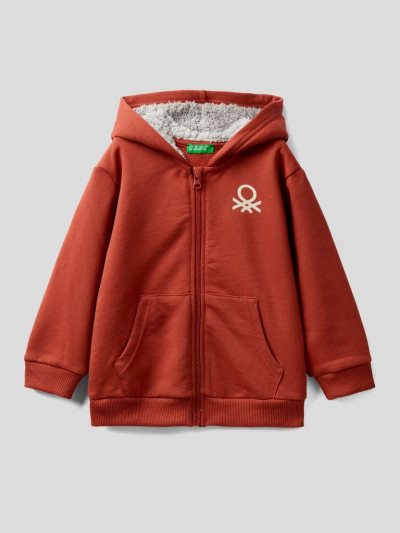 Benetton Warm Gevoerde Hood Hoodie Kinderen Rood | BE398182