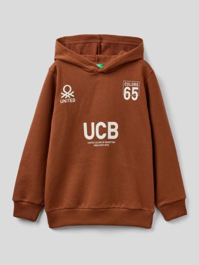 Benetton Warm Hoodie Kinderen Bruin | BE711105