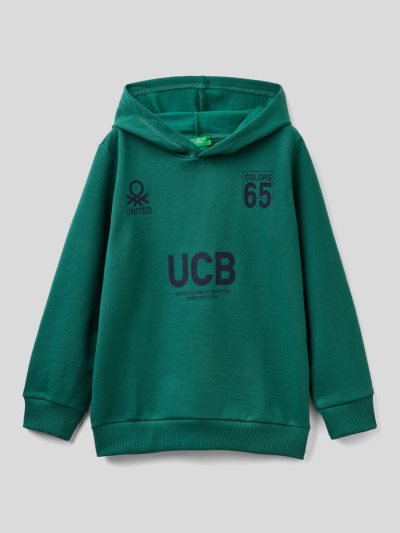 Benetton Warm Hoodie Kinderen Groen | BE730817