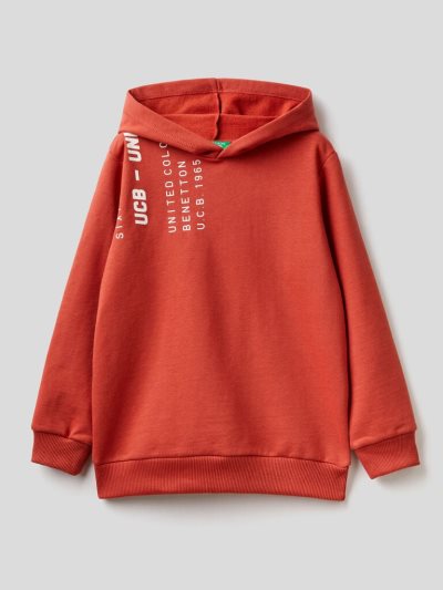 Benetton Warm Hoodie Kinderen Rood | BE075890