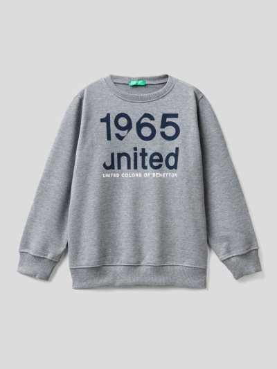 Benetton Warm Logo Sweatshirt Kinderen Donkergrijs | BE175837