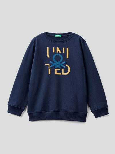 Benetton Warm Logo Sweatshirt Kinderen Donkerblauw | BE982998