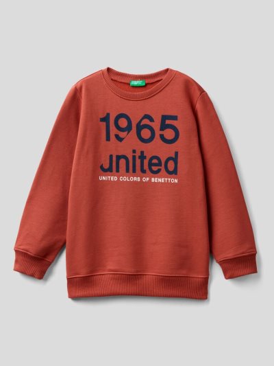 Benetton Warm Logo Sweatshirt Kinderen Rood | BE494164