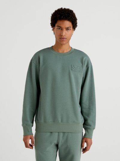 Benetton Warm Long Sleeve Hoodie Heren Groen | BE496334