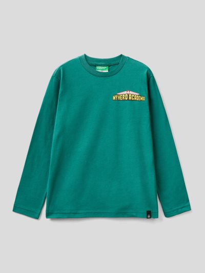 Benetton Warm "My Hero Academia" Long Sleeve T-shirts Kinderen Groen | BE404688