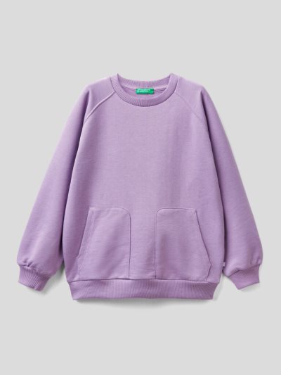 Benetton Warm Raglan Sleeves Sweatshirt Kinderen Lilac | BE552128