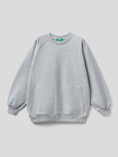 Benetton Warm Raglan Sleeves Sweatshirt Kinderen Grijs | BE593965