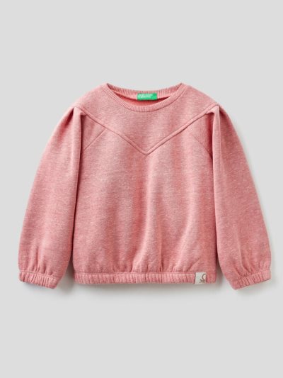 Benetton Warm Recycled Fabric Sweatshirt Kinderen Roze | BE653499