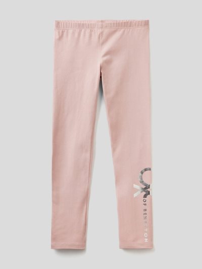 Benetton Warm Stretch Katoenen Leggings Kinderen Roze | BE164936