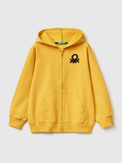 Benetton Zip-up Hoodie Kinderen Geel | BE177943