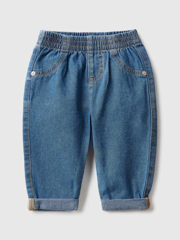 Benetton 100% Katoenen Denim Jeans Kinderen Lichtblauw | BE074896