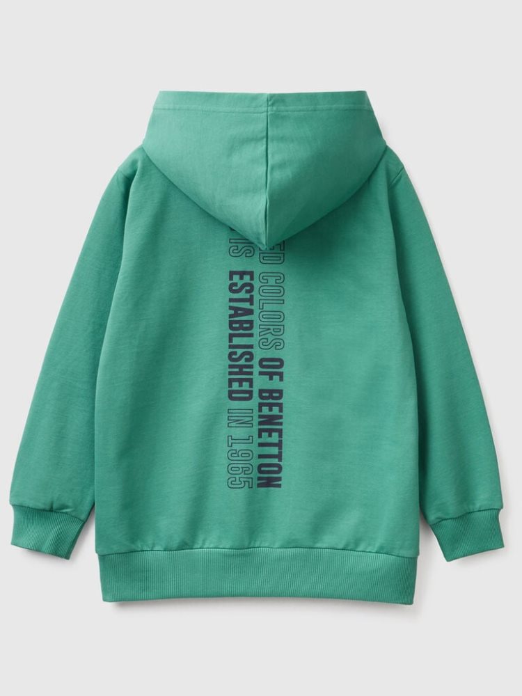 Benetton 100% Katoenen Hoodie Kinderen Donkergroen | BE929014