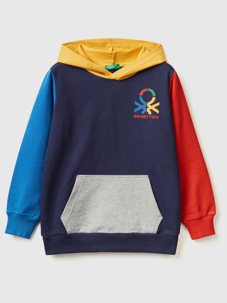 Benetton 100% Katoenen Hoodie Kinderen Multi-color | BE587825