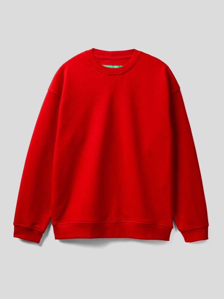 Benetton 100% Katoenen Pullover Sweatshirt Heren Rood | BE764476