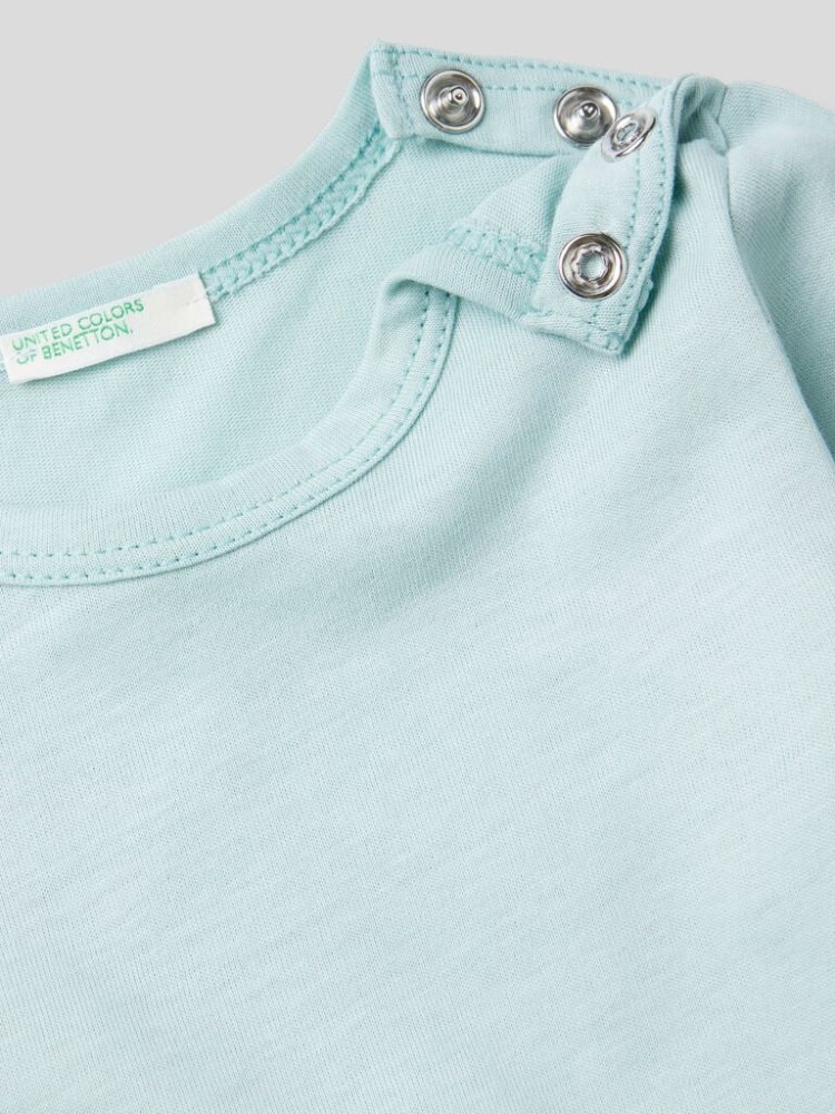 Benetton 100% Organic Katoenen Print T-shirts Kinderen Aqua | BE477865