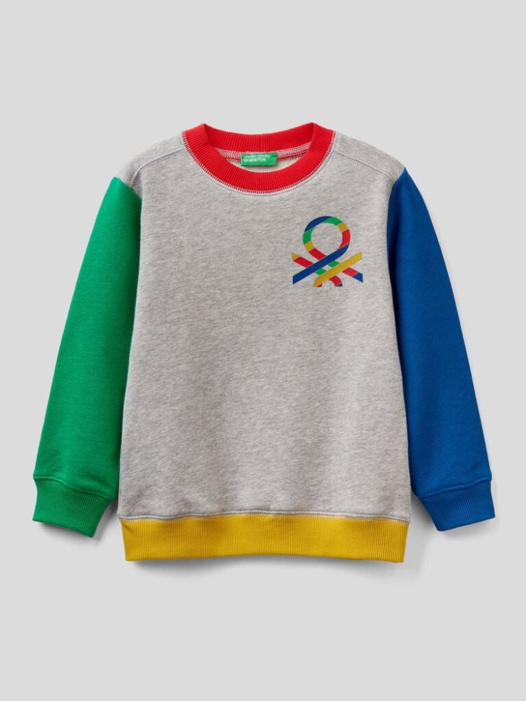 Benetton 100% Organic Katoenen Sweatshirt Kinderen Multi-color | BE404835