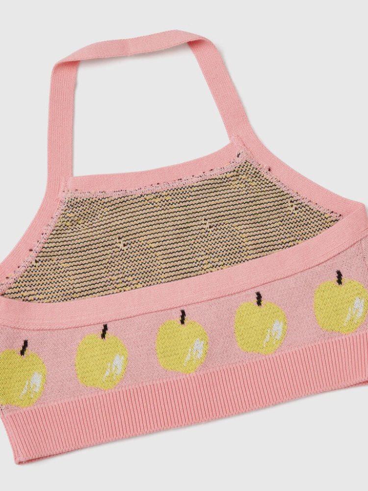 Benetton Apple Pattern Crop Tanktop Kinderen Roze | BE333486