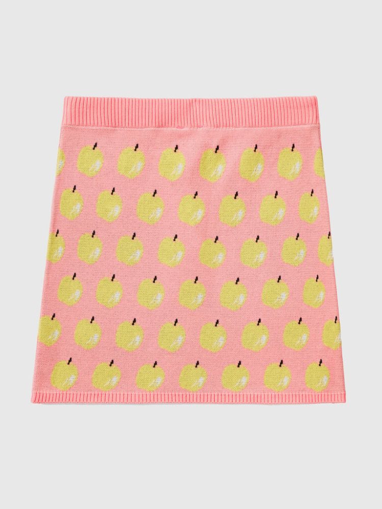 Benetton Apple Pattern Mini Rokken Dames Roze | BE757022