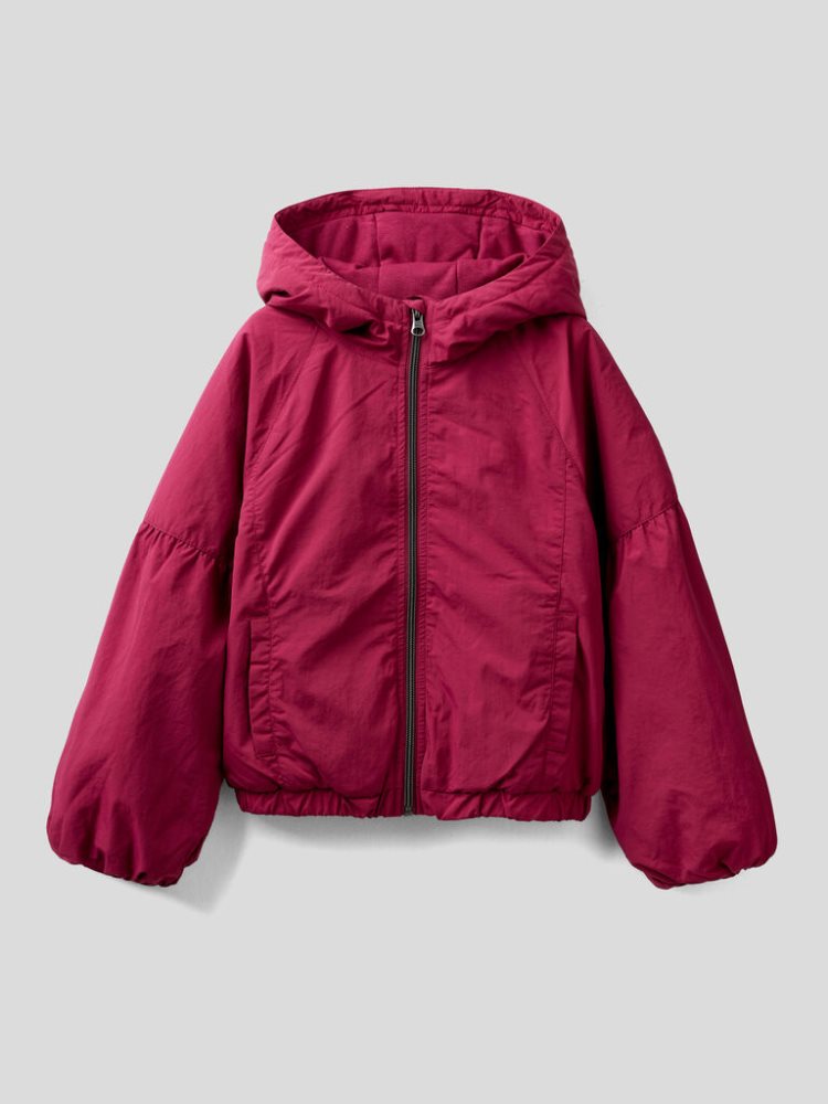 Benetton Balloon Sleeves Light Jackets Kinderen Bordeaux | BE329672