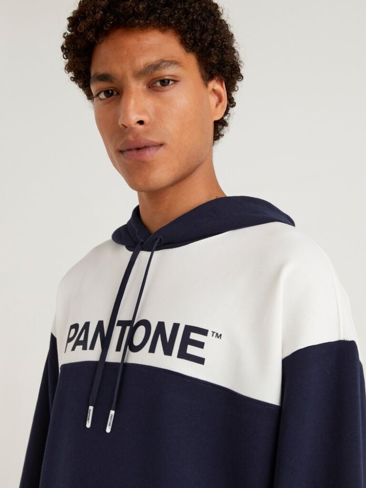 Benetton Benettonxpantone™ Hoodie Heren Donkerblauw | BE219123