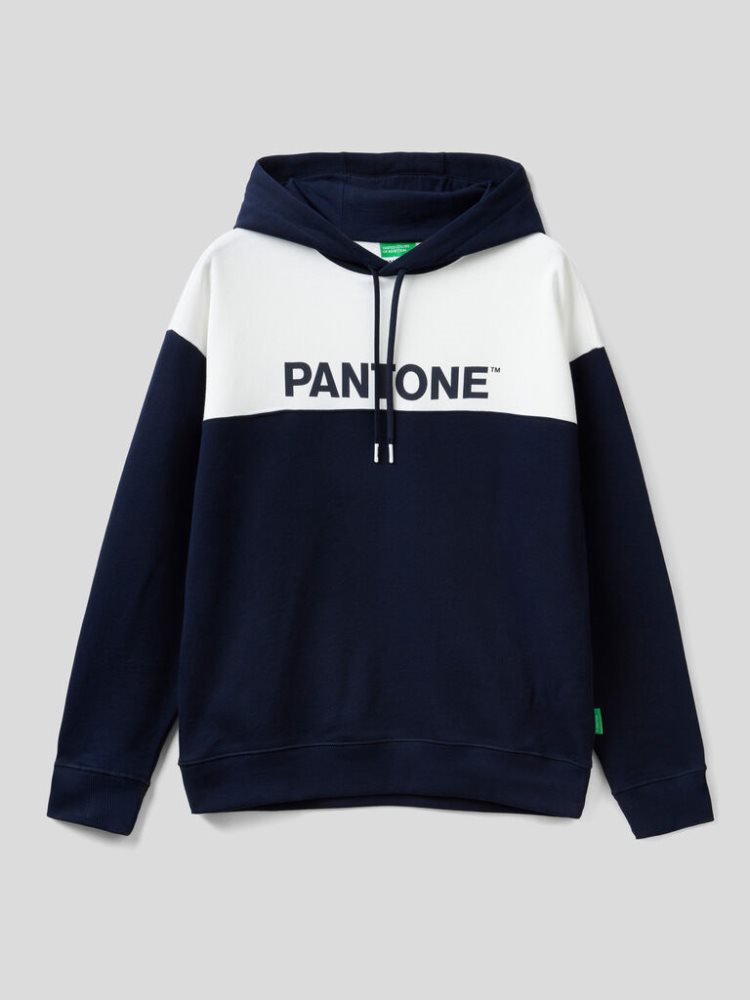 Benetton Benettonxpantone™ Hoodie Heren Donkerblauw | BE219123