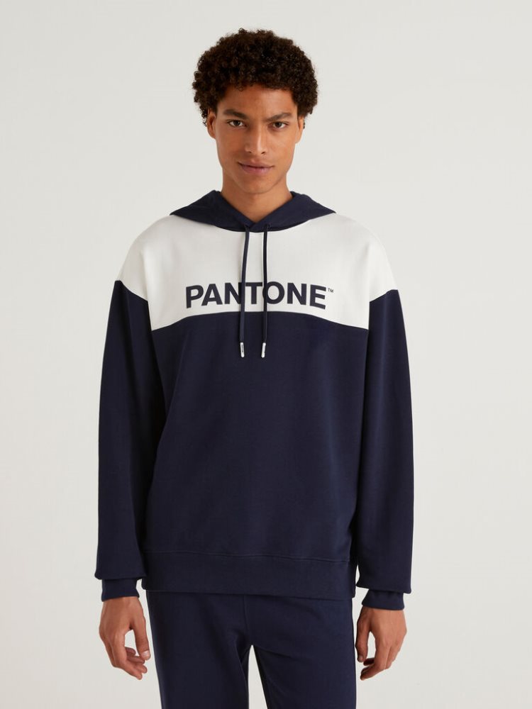 Benetton Benettonxpantone™ Hoodie Heren Donkerblauw | BE219123