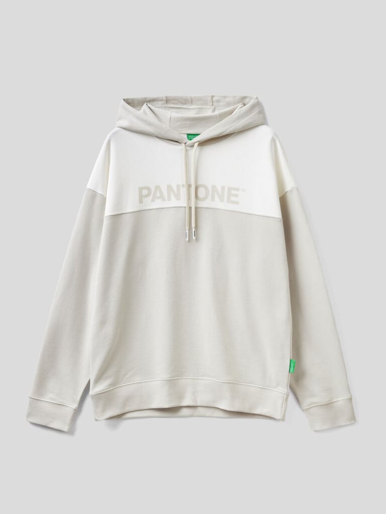 Benetton Benettonxpantone™ Hoodie Heren Lichtgrijs | BE401574