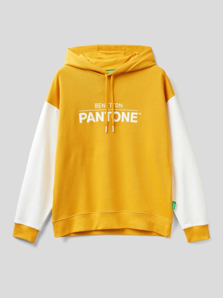 Benetton Benettonxpantone™ Hoodie Heren Geel | BE924419