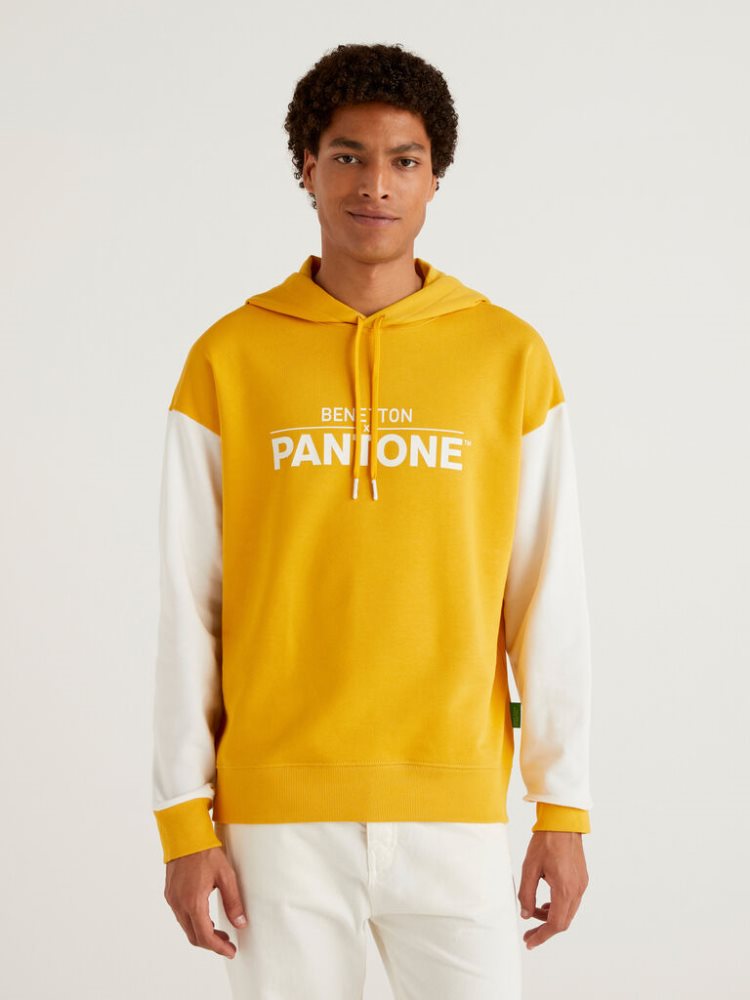 Benetton Benettonxpantone™ Hoodie Heren Geel | BE924419