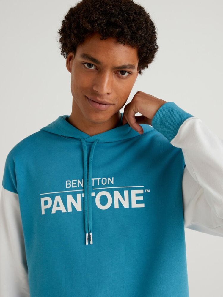 Benetton Benettonxpantone™ Hoodie Heren Lichtblauw | BE957114