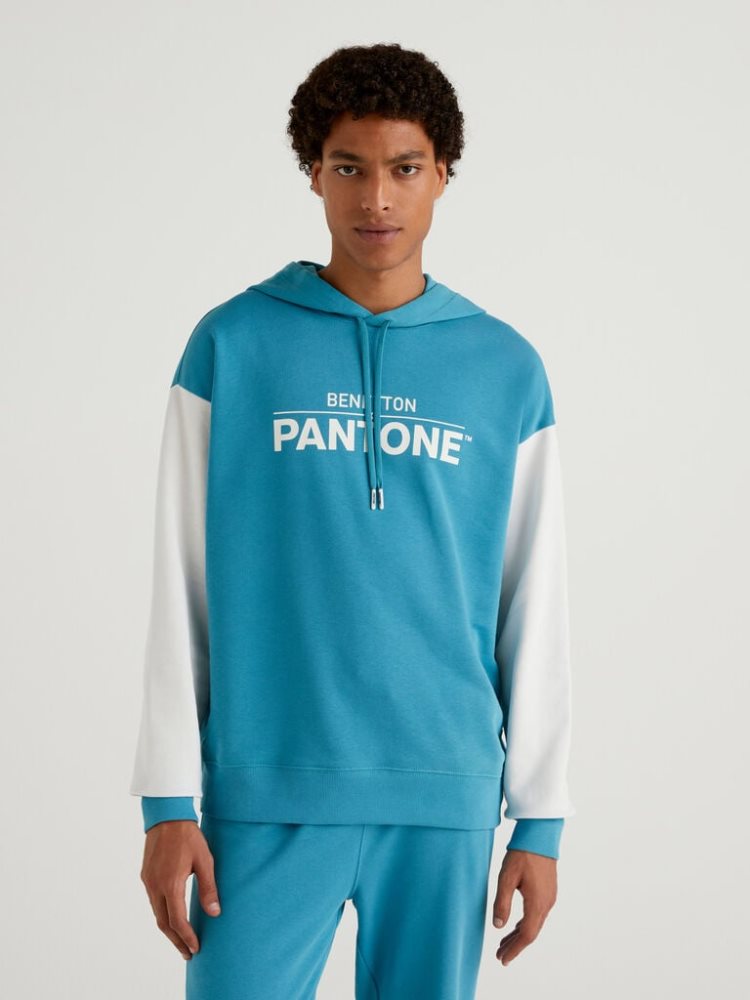 Benetton Benettonxpantone™ Hoodie Heren Lichtblauw | BE957114