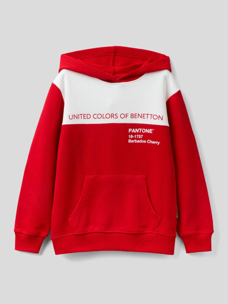 Benetton Benettonxpantone™ Hoodie Kinderen Rood | BE201511