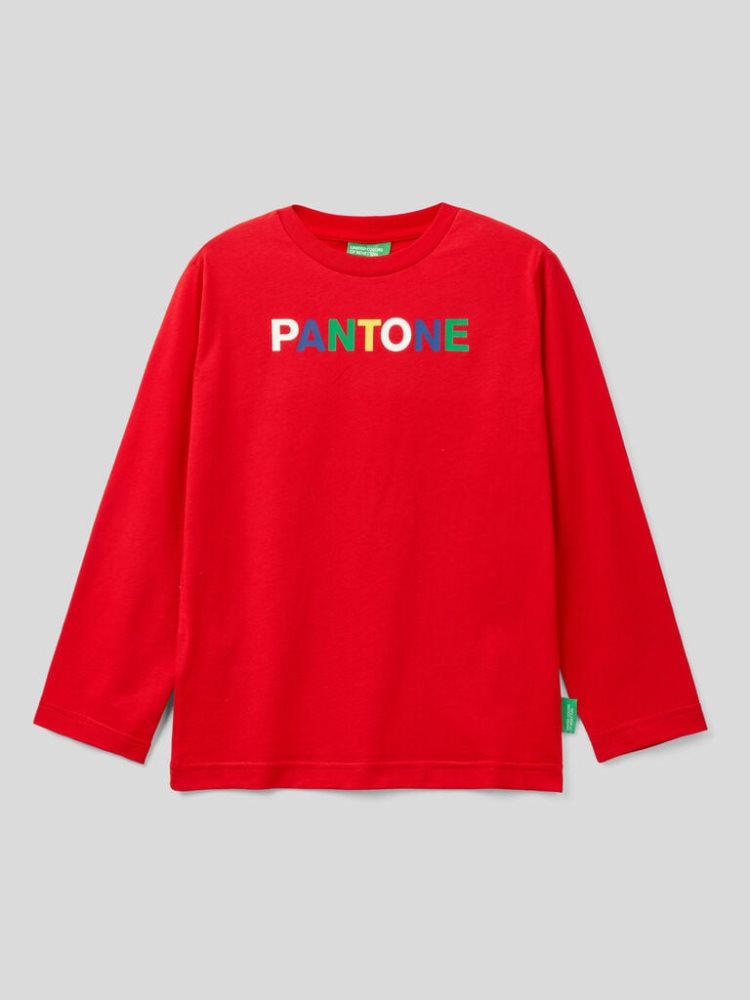 Benetton Benettonxpantone™ Long Sleeve T-shirts Kinderen Rood | BE006528