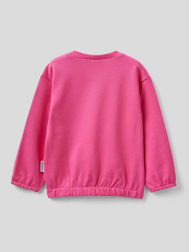 Benetton Benettonxpantone™ Print Sweatshirt Kinderen Fuchsie | BE591821