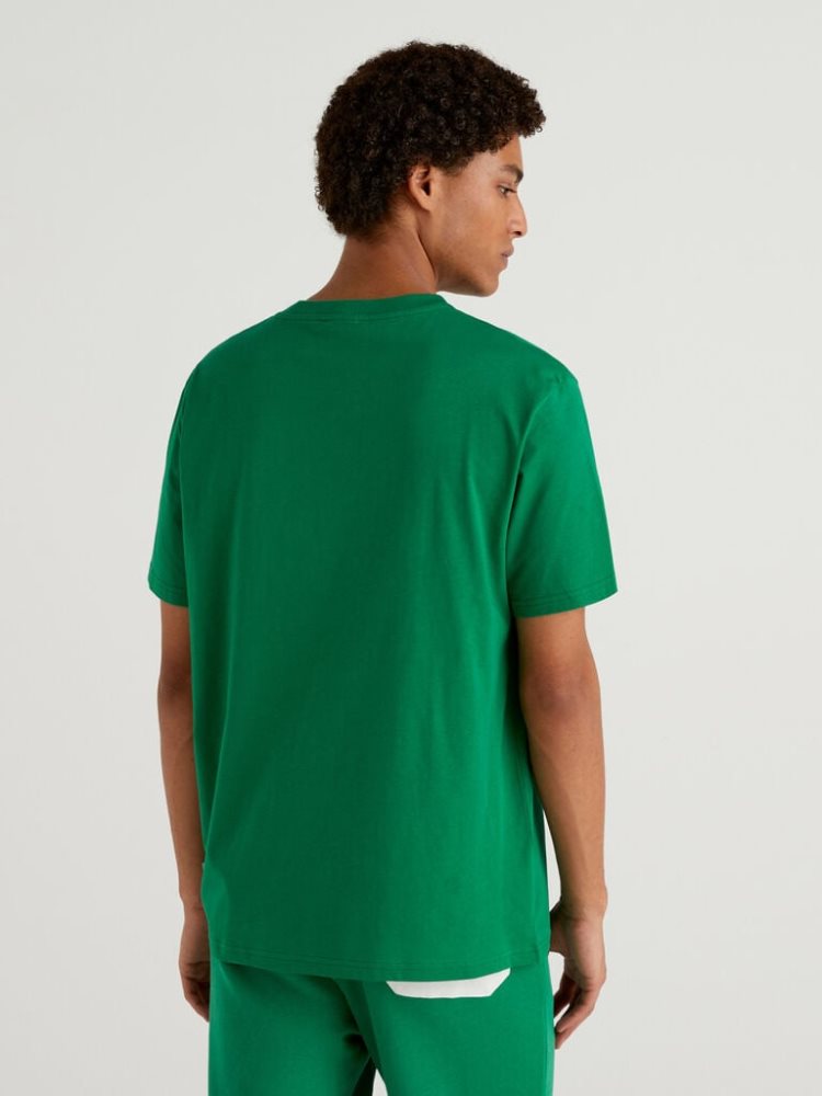 Benetton Benettonxpantone™ Short Sleeve T-shirts Heren Groen | BE942998